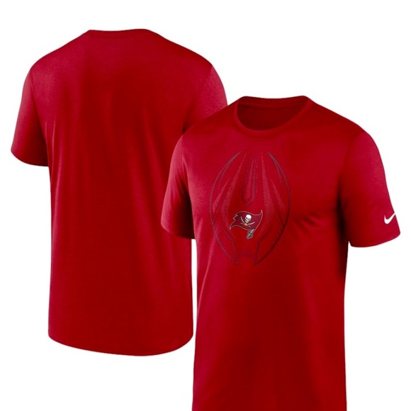 Nike Mens Dri-Fit Tampa Bay Buccaneers Bucs NFL Tee shirt small red euc flawless - Picture 2 of 8